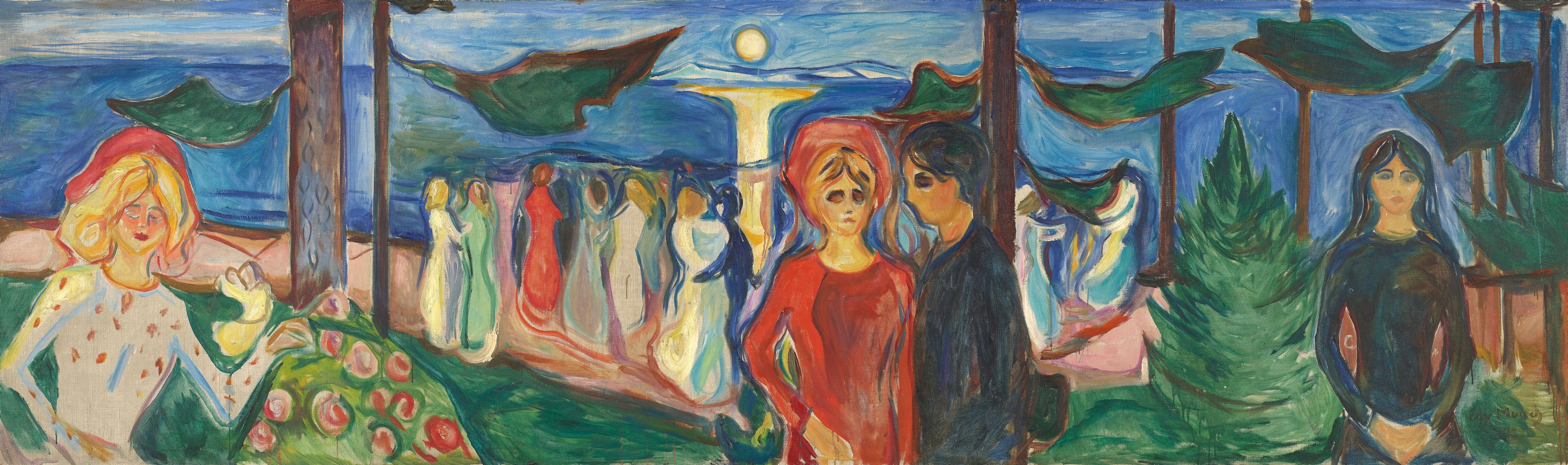 Reproduction du tableau « La Danse de la vie - Edvard Munch » par Alpha Reproduction en peinture à l’huile