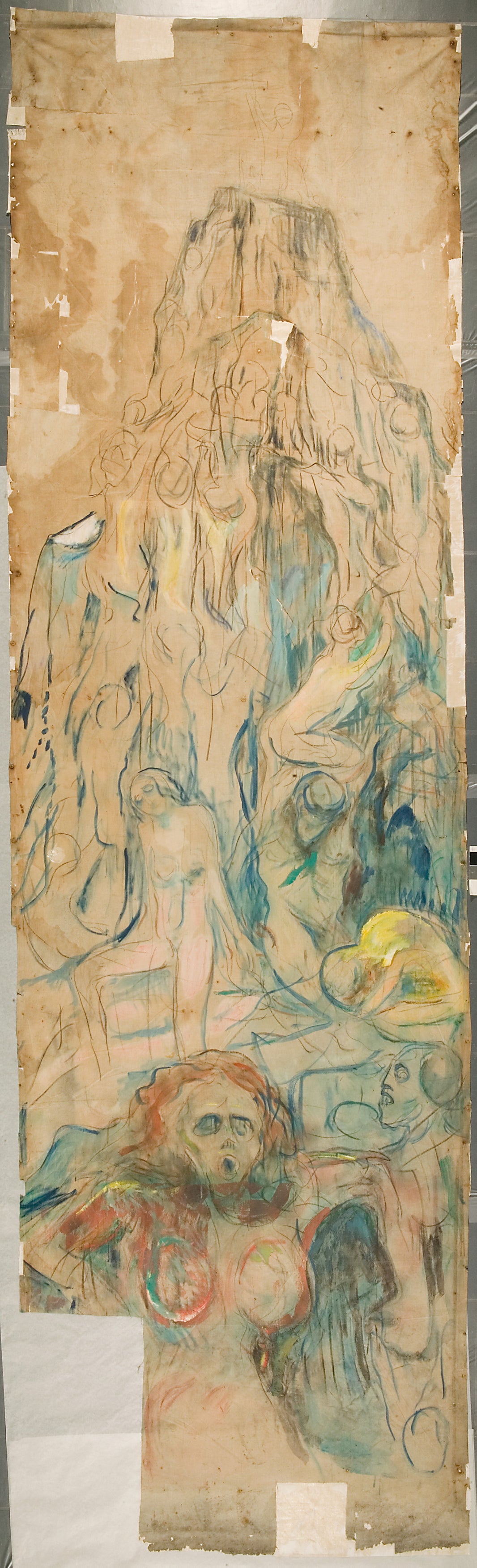 Reproduction du tableau « La Montagne humaine : partie centrale - Edvard Munch » par Alpha Reproduction en peinture à l’huile