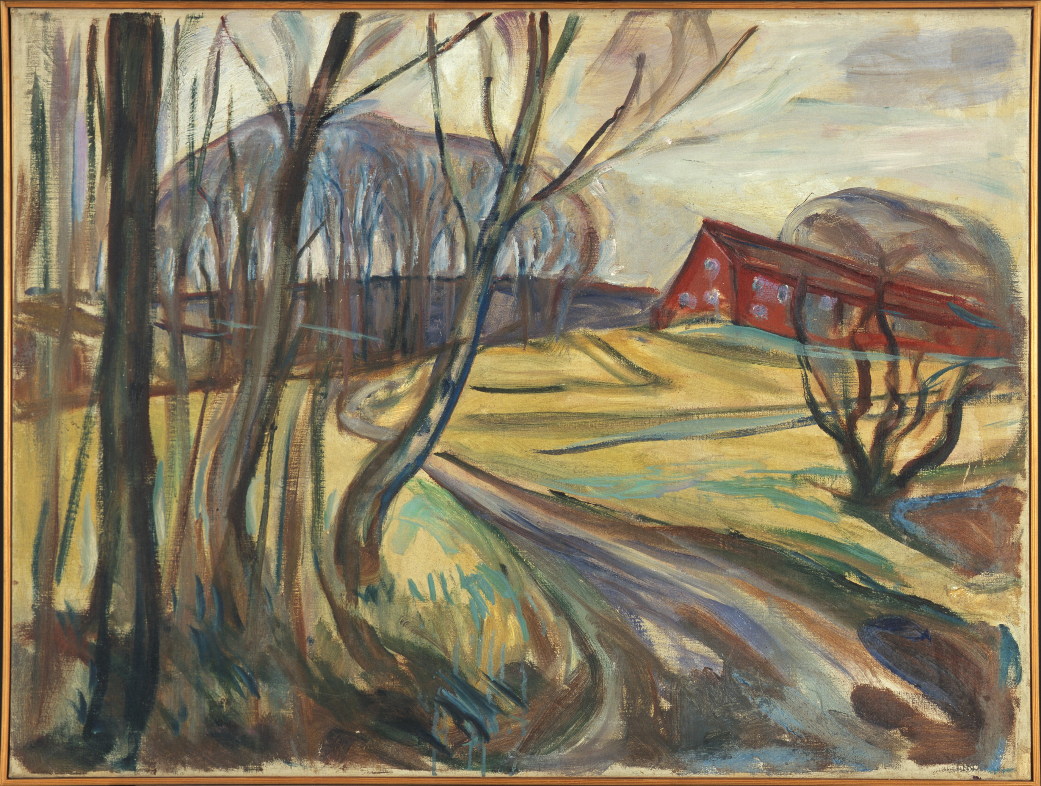 Reproduction du tableau « La Maison rouge - Edvard Munch » par Alpha Reproduction en peinture à l’huile