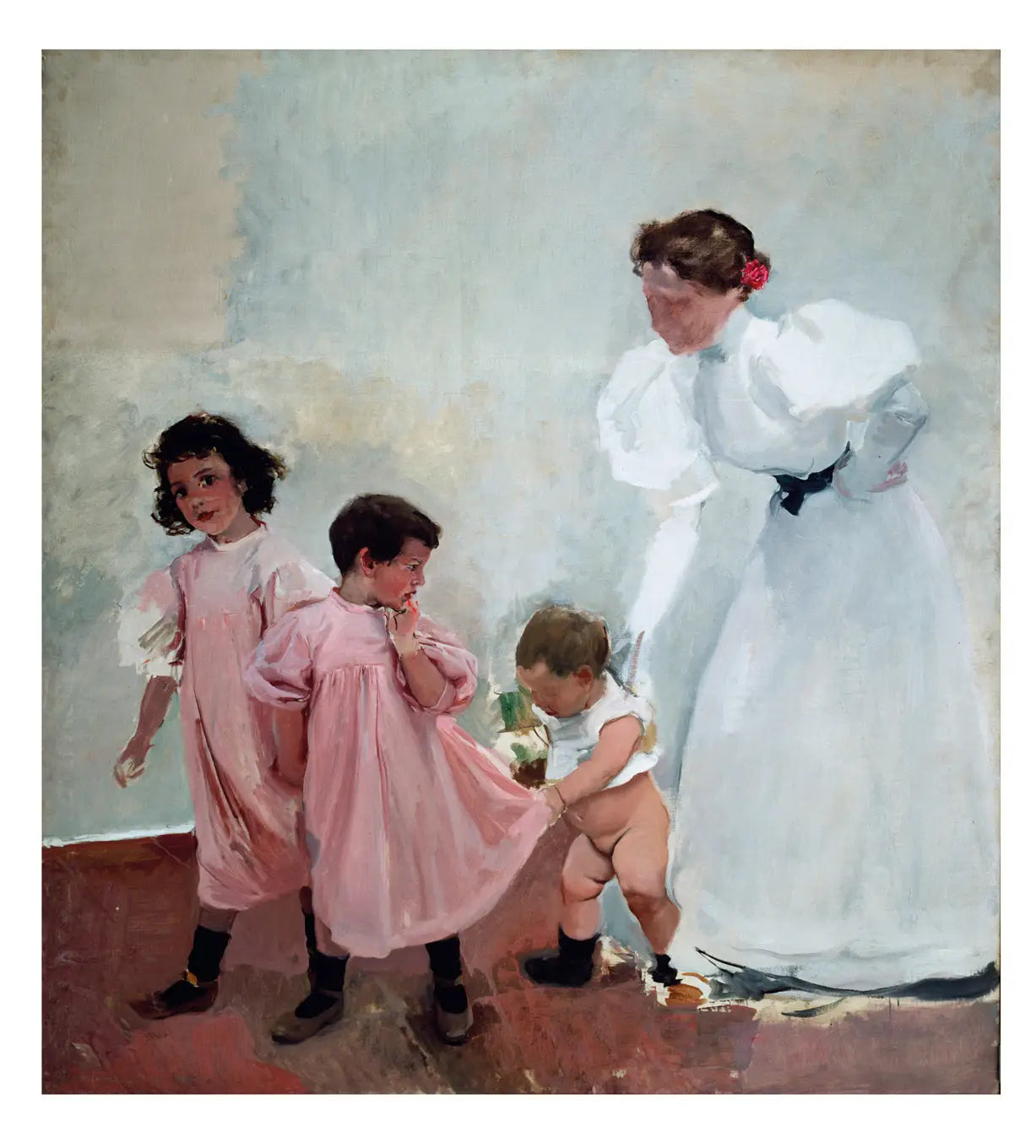 Reproduction du tableau « Ma femme et mes enfants - Joaquín Sorolla » par Alpha Reproduction en peinture à l’huile