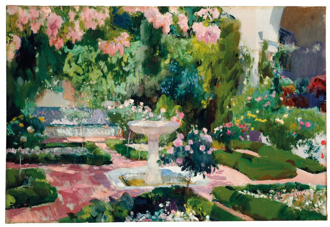 Reproduction du tableau « Jardin de la Maison Sorolla (1918-1919) - Joaquín Sorolla » par Alpha Reproduction en peinture à l’huile