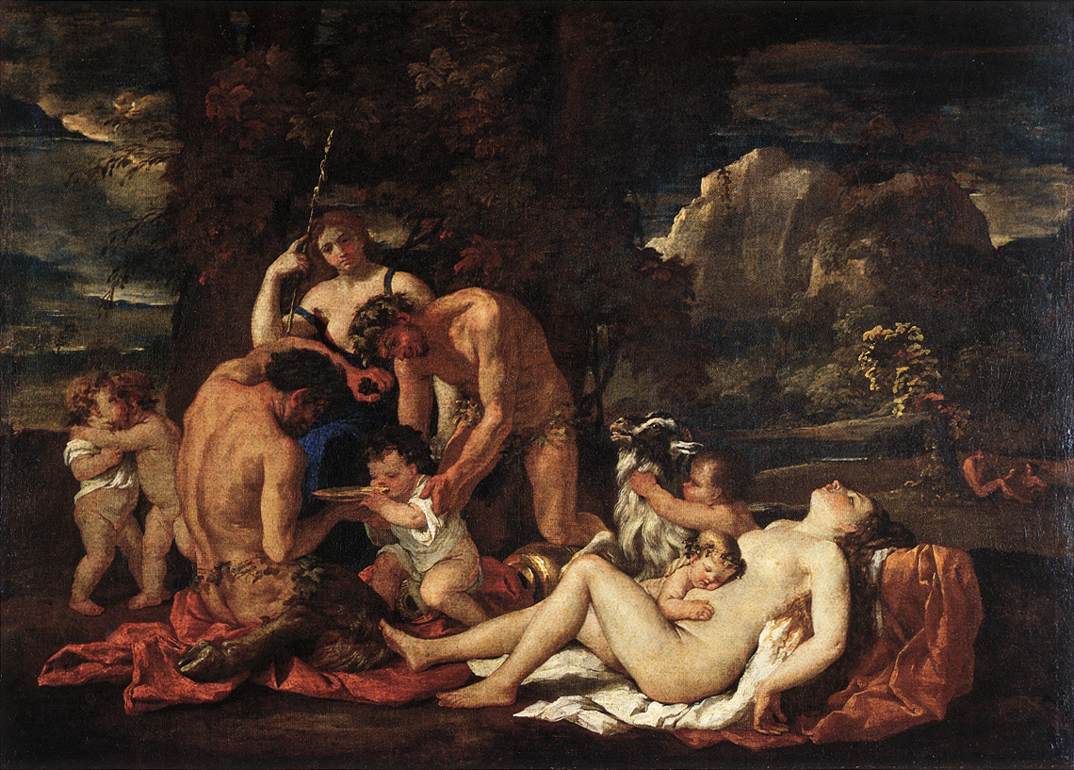 La Nourriture de Bacchus - Nicolas Poussin