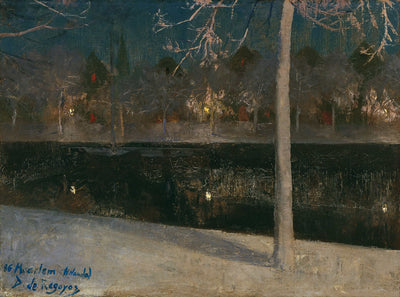 Paysage enneigé de nuit. Haarlem - Darío de Regoyos - Alpha Reproduction