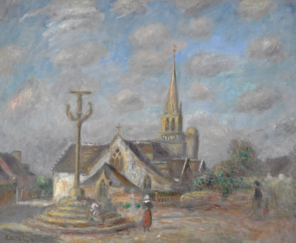 Reproduction du tableau « Calvaire et église de Nizon - Pierre-Auguste Renoir » par Alpha Reproduction en peinture à l’huile