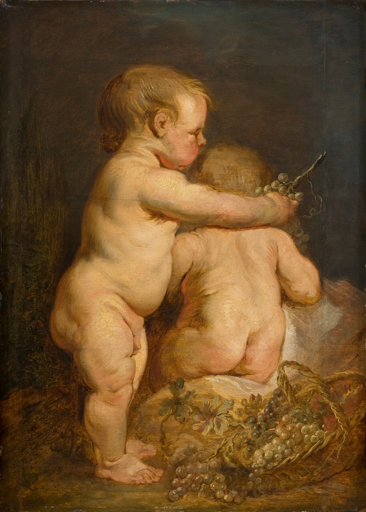 Deux enfants nus avec des raisins - Antoine van Dyck