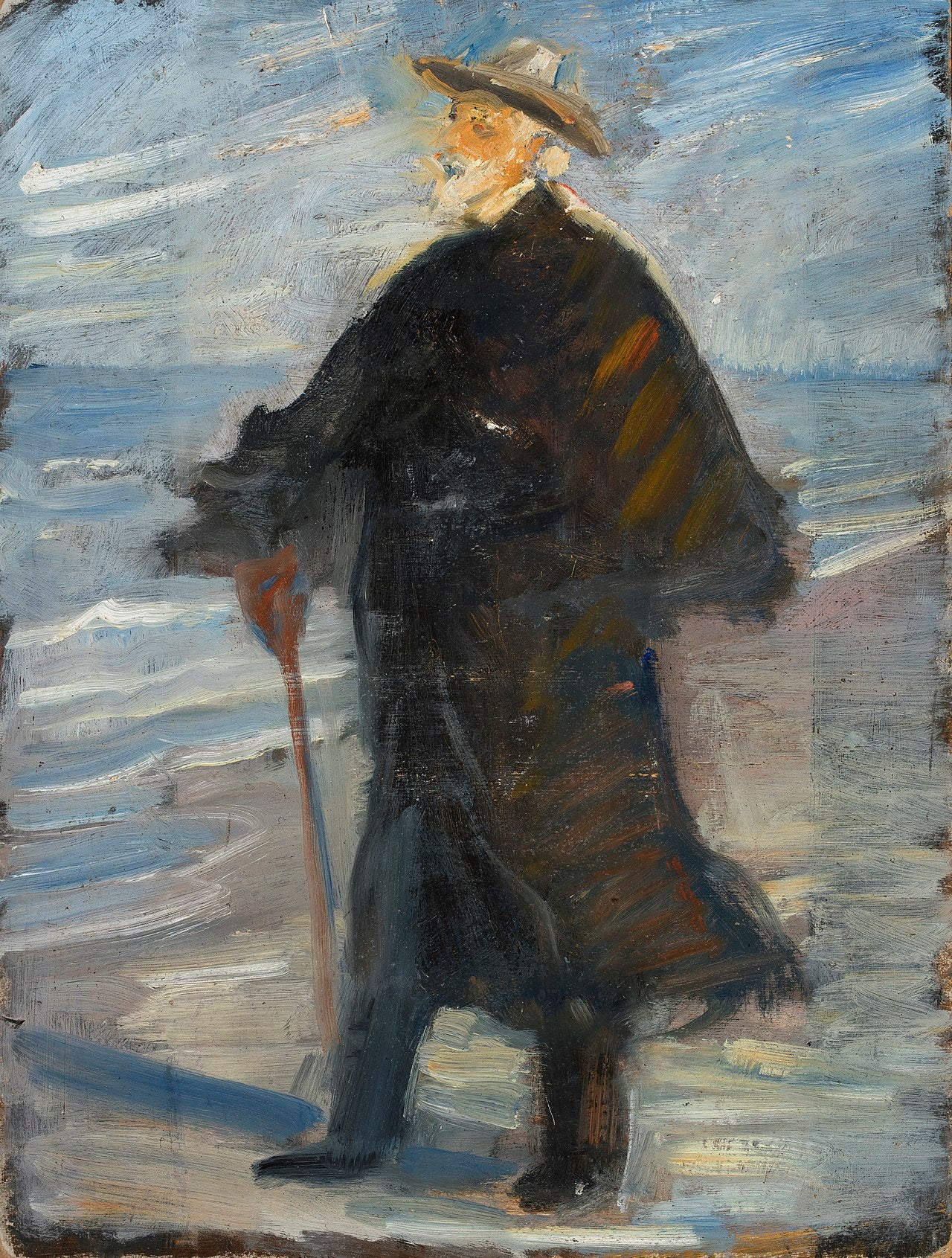 Drachmann sur la plage - Michael Peter Ancher - Alpha Reproduction