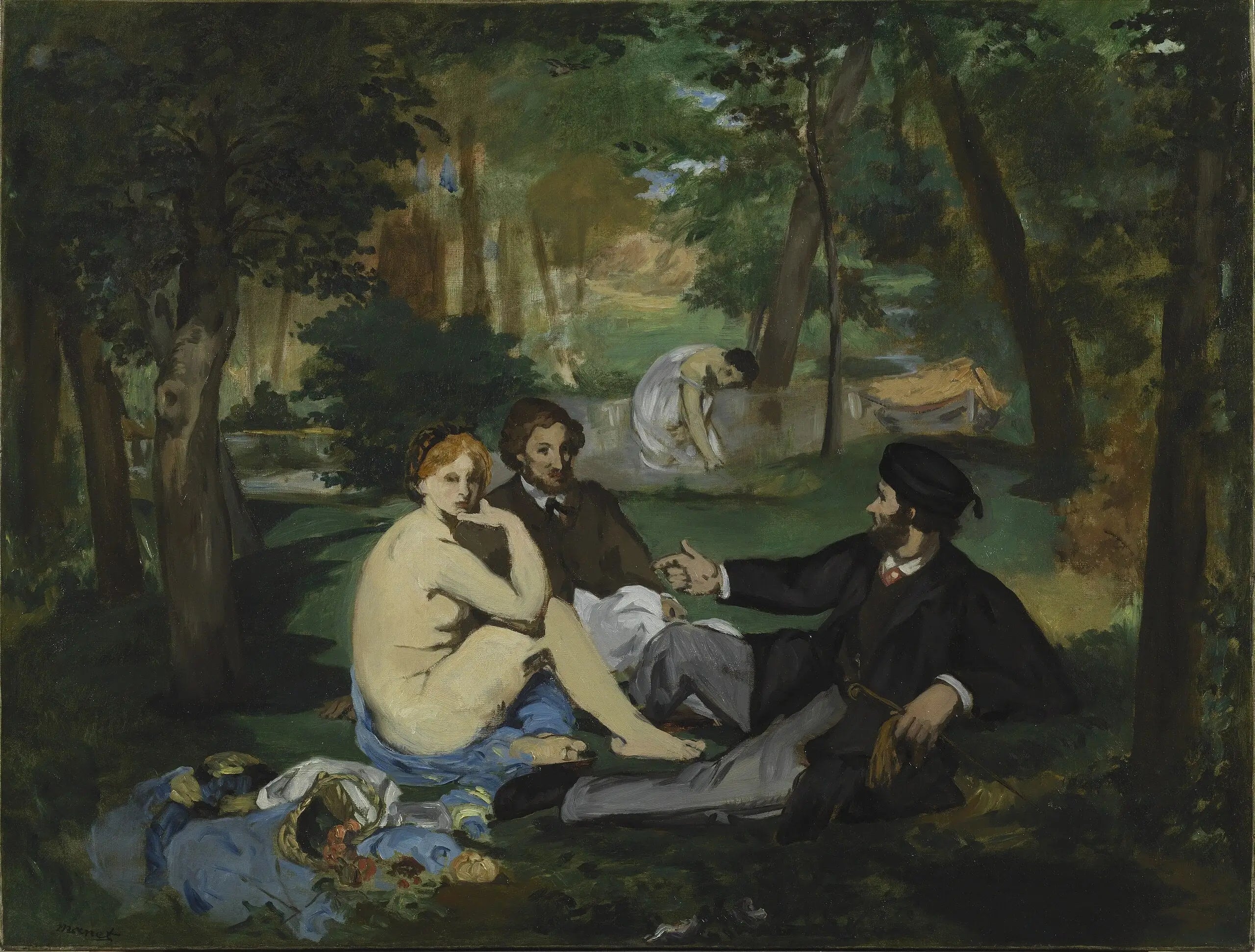 Reproduction du tableau « Étude pour Le Déjeuner sur l'herbe - Édouard Manet » par Alpha Reproduction en peinture à l’huile