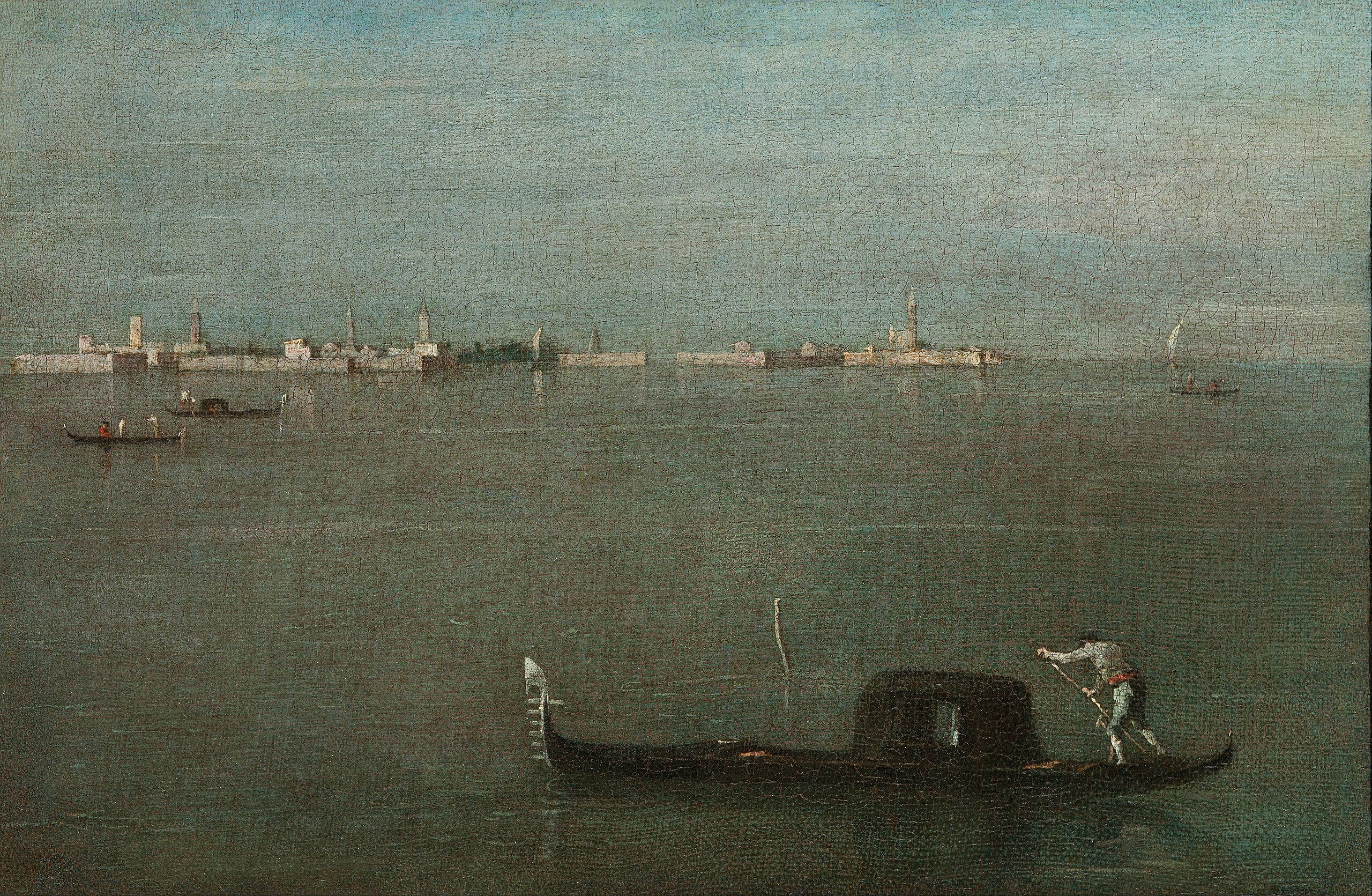Gondoles sur la lagune - Francesco Guardi