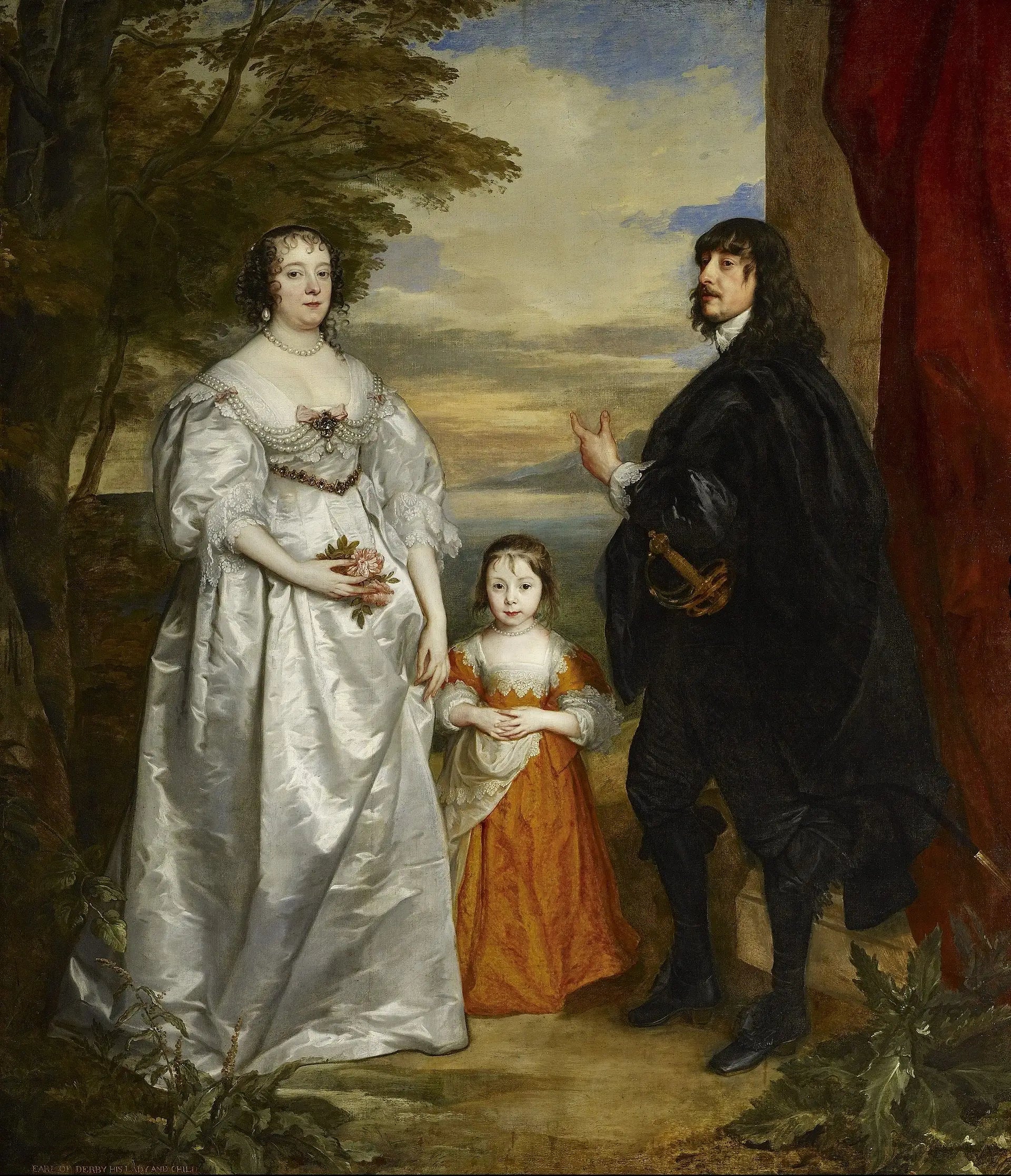 James septième comte de Derby sa dame et son enfant - Antoine van Dyck - Alpha Reproduction