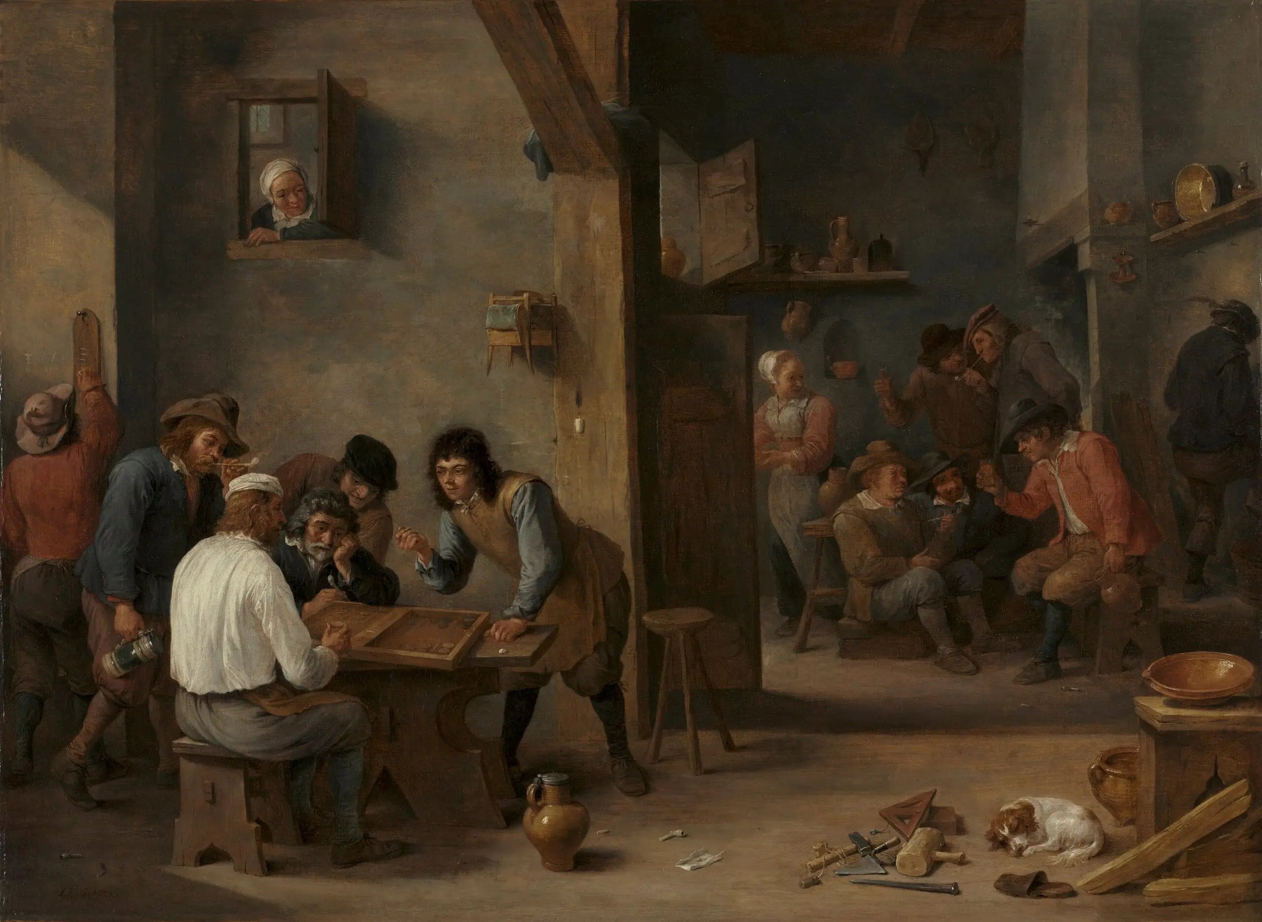 Jeu de backgammon - David Teniers le Jeune - Alpha Reproduction