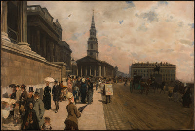 La National Gallery et l’église Saint Martin (Londres) - Giuseppe De Nittis - Alpha Reproduction