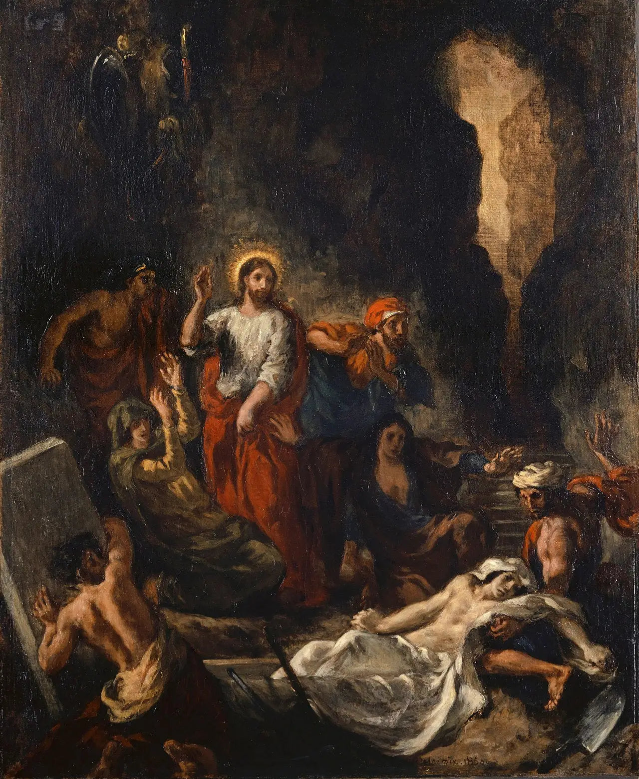 Reproduction du tableau « La Résurrection de Lazare - Eugène Delacroix » par Alpha Reproduction en peinture à l’huile
