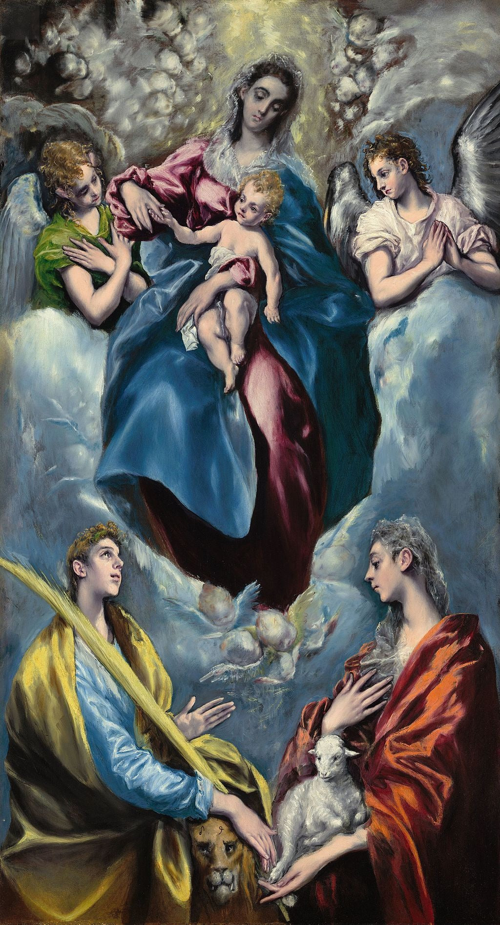 La Vierge à l'Enfant avec sainte Martine et sainte Agnès - El Greco