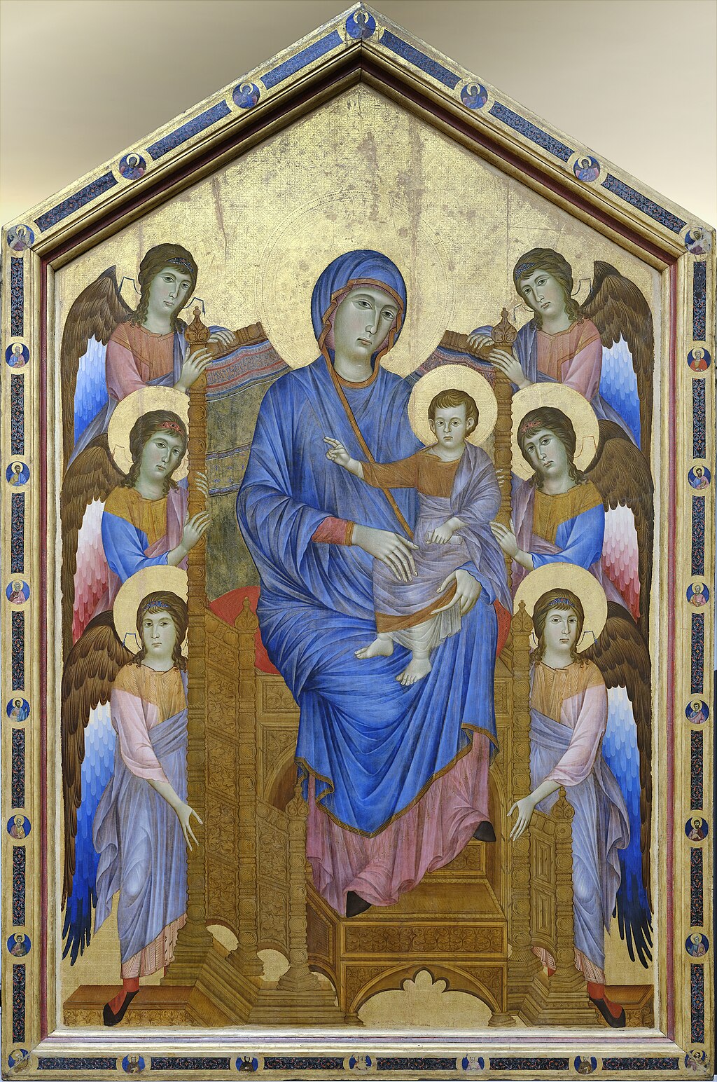 La Vierge et l'Enfant en majesté entourés de six anges - Cimabue