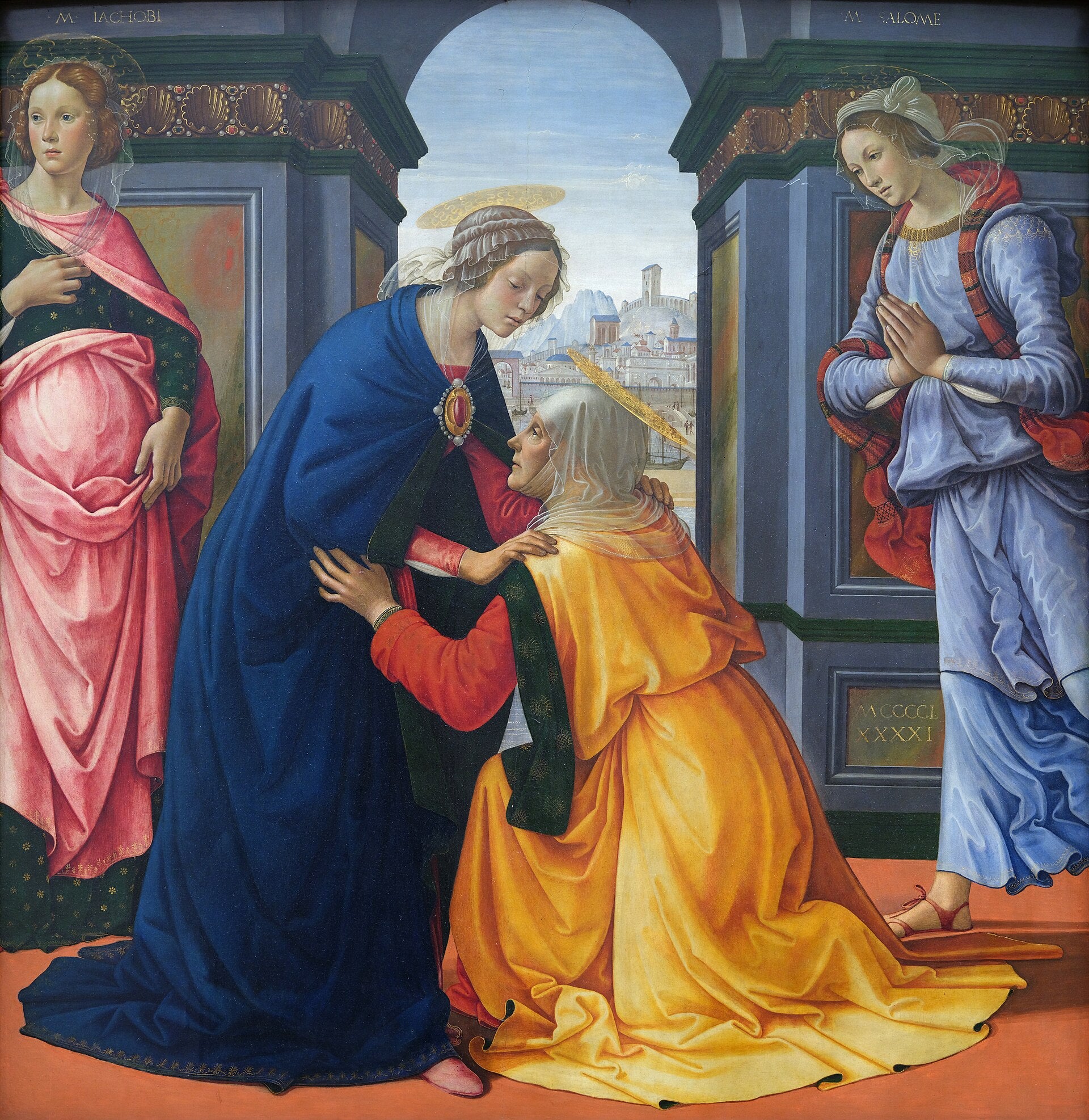 La Visitation avec Marie-Jacobie et Marie-Salomé - Domenico Ghirlandaio