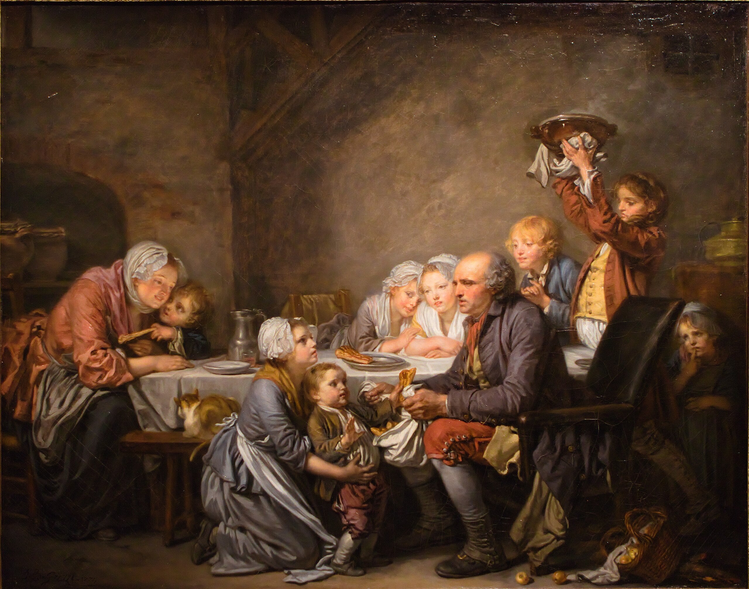 Le Gâteau des rois - Jean-Baptiste Greuze