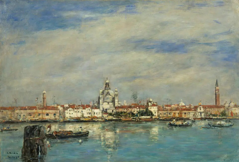 Reproduction du tableau « Le Grand Canal, Venise - Eugène Boudin » par Alpha Reproduction en peinture à l’huile