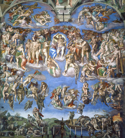 Reproduction du tableau « Le Jugement dernier - Michel-Ange » par Alpha Reproduction en peinture à l’huile