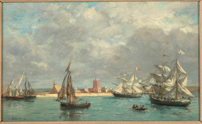 Reproduction du tableau « Le Port de Camaret - Eugène Boudin » par Alpha Reproduction en peinture à l’huile