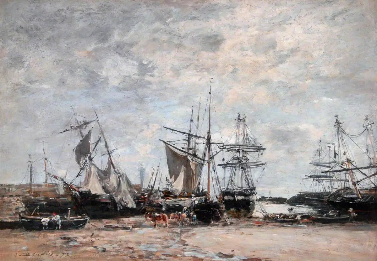 Reproduction du tableau « Le port de Pontrieux - Eugène Boudin » par Alpha Reproduction en peinture à l’huile