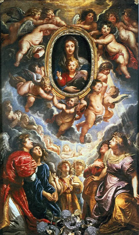 Madonna della Vallicella adorée des anges - Peter Paul Rubens - Alpha Reproduction