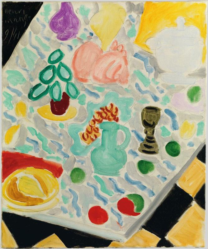 Reproduction du tableau « Nature morte à la table de marbre vert - Henri Matisse » par Alpha Reproduction en peinture à l’huile