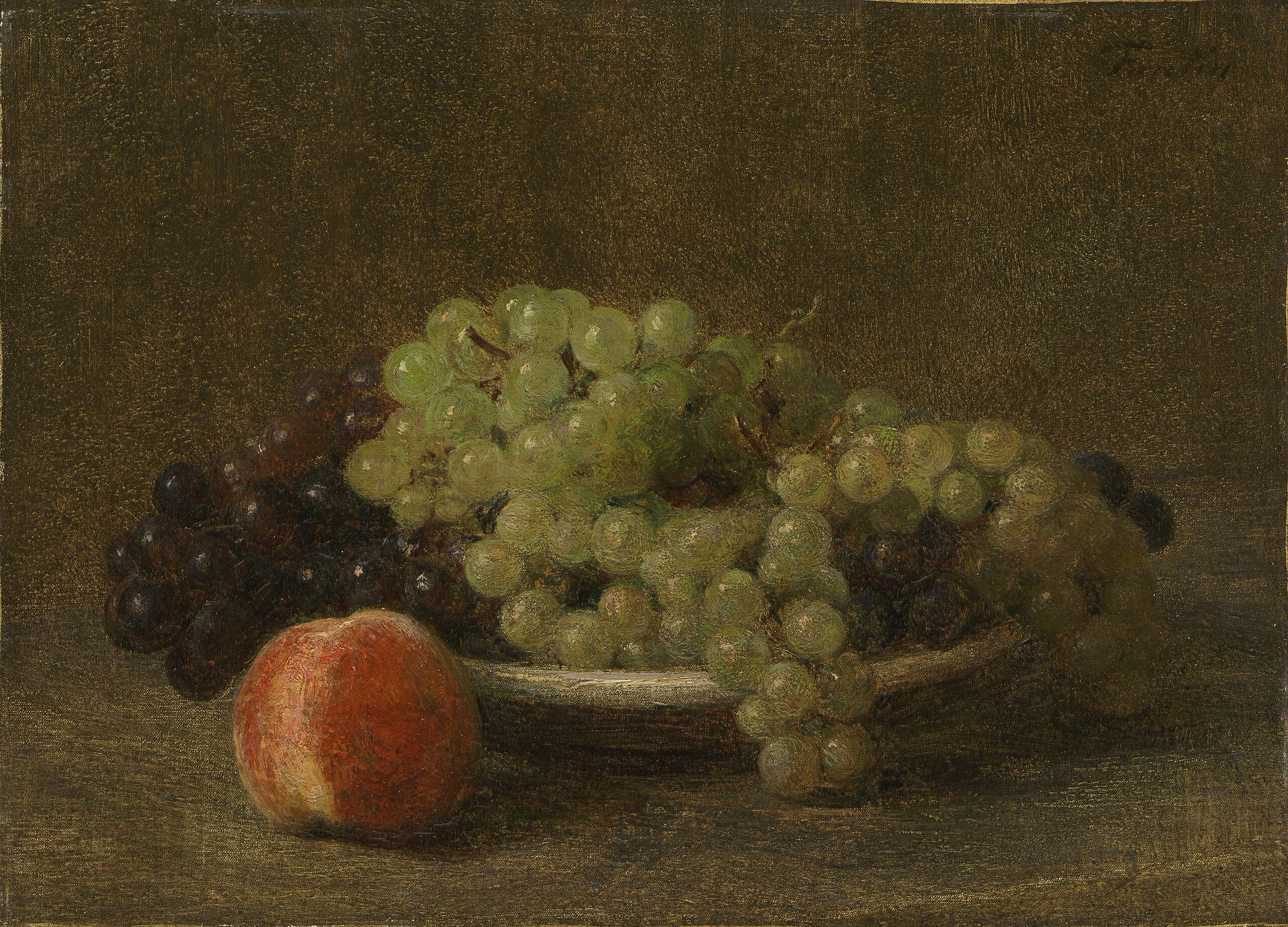 Nature morte aux raisins et à la pêche - Henri Fantin-Latour