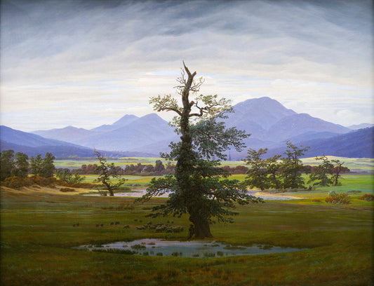 Reproduction du tableau « Paysage champêtre, le matin - Caspar David Friedrich » par Alpha Reproduction en peinture à l’huile