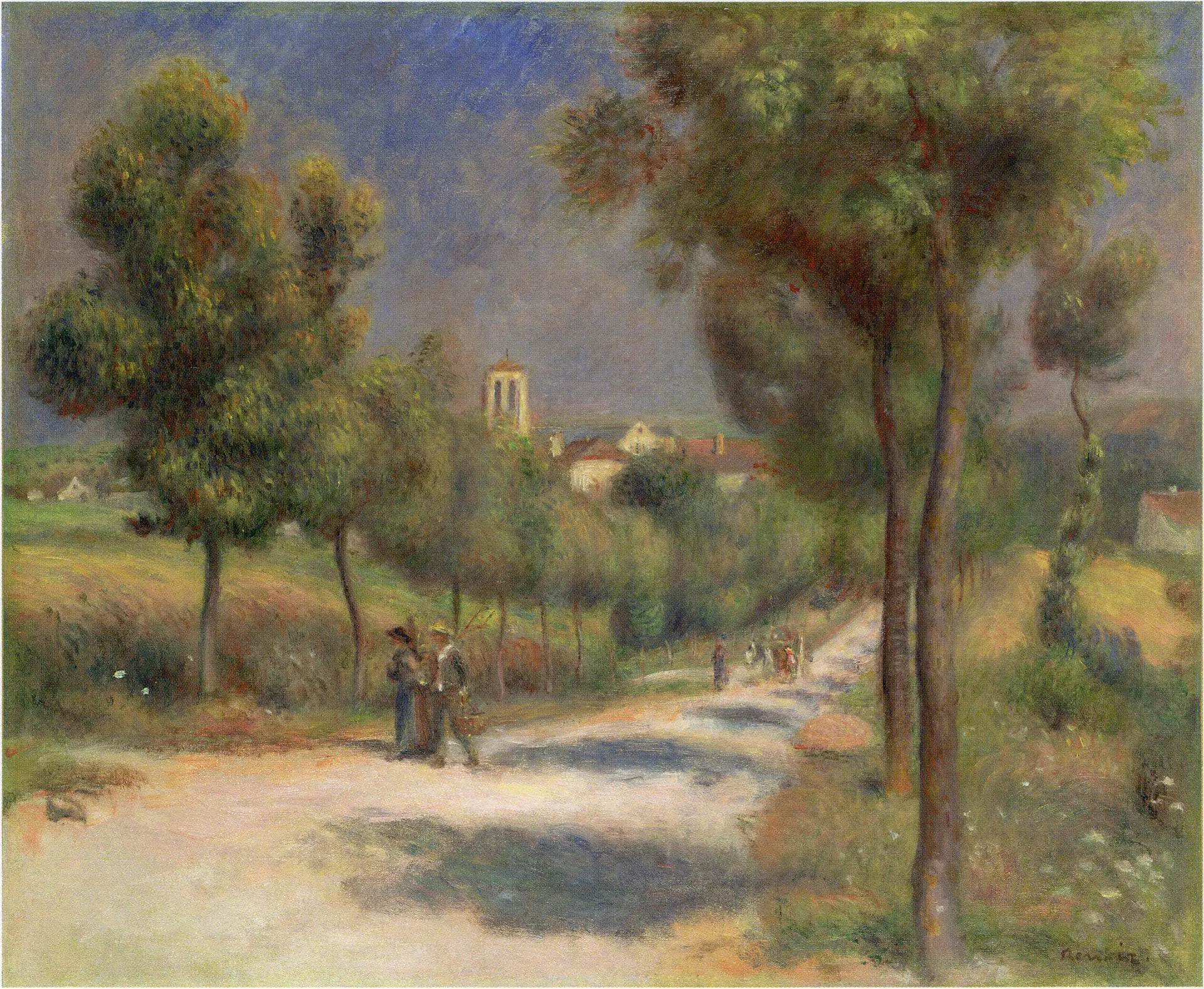 Reproduction du tableau « Paysage d'Essoyes, tôt le matin - Pierre-Auguste Renoir » par Alpha Reproduction en peinture à l’huile