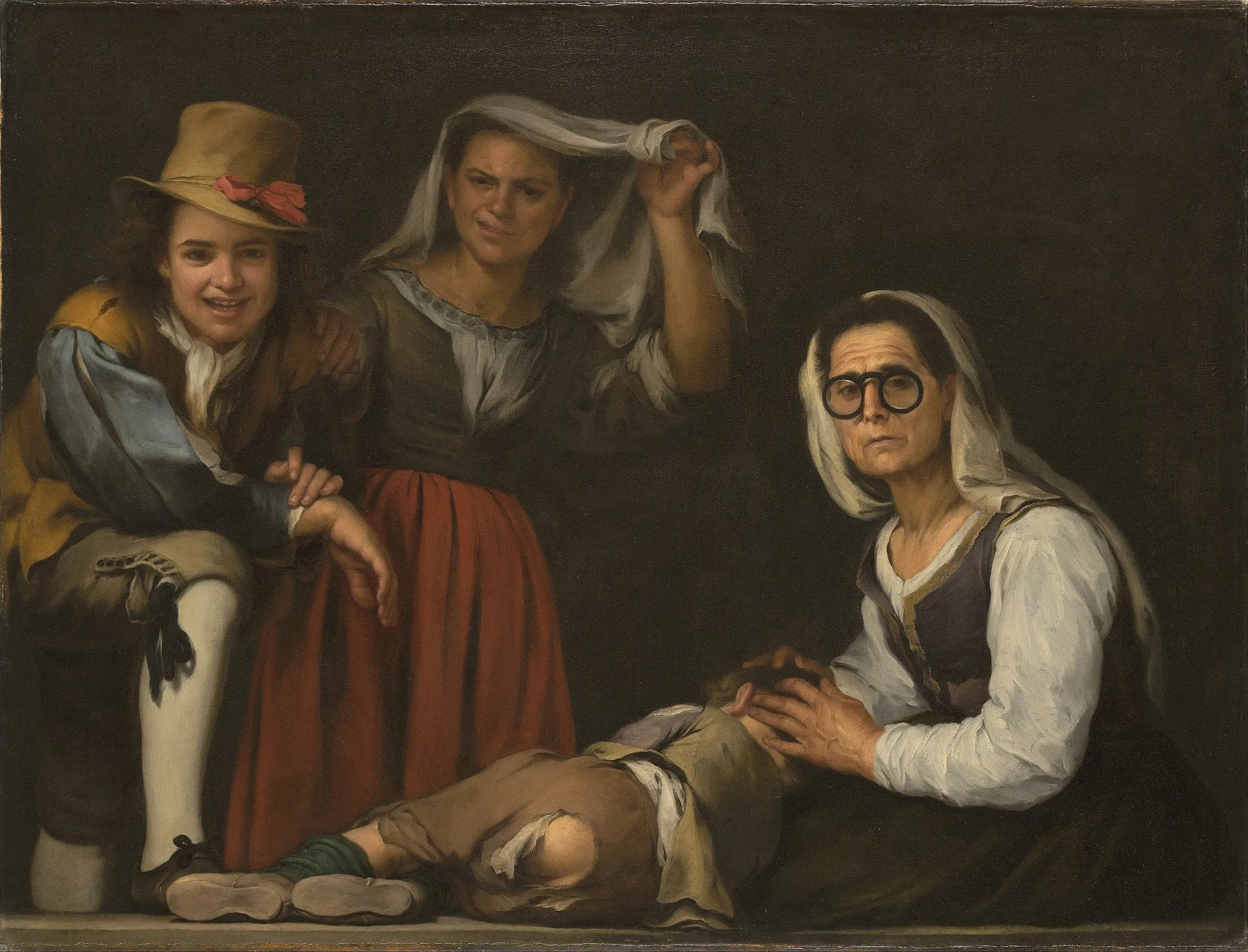 Quatre Figures sur l’escalier - Bartolomé Esteban Murillo - Alpha Reproduction