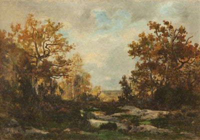 Rivière dans un paysage boisé - Théodore Rousseau