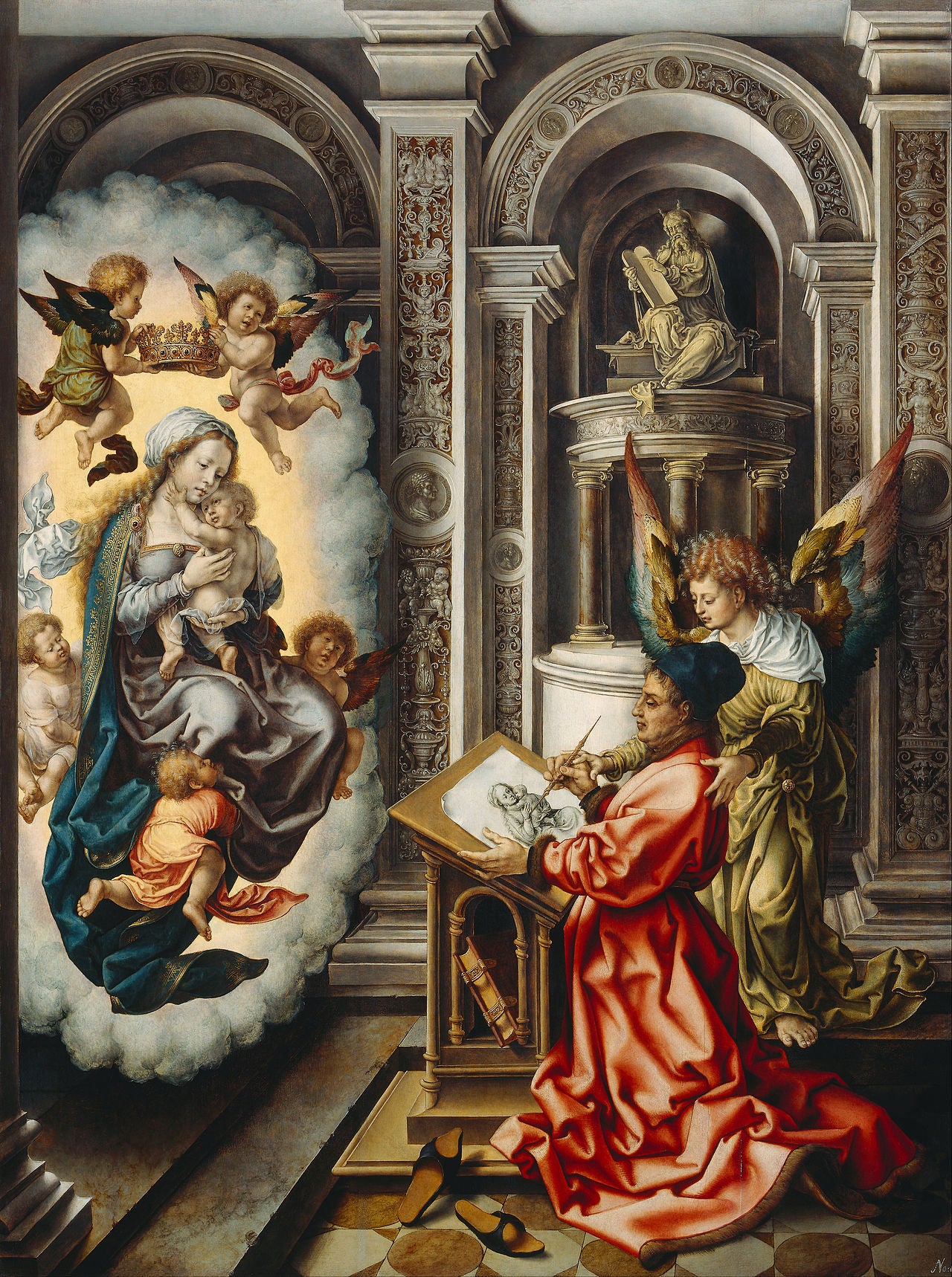Saint Luc peignant la Vierge - Jan Gossaert