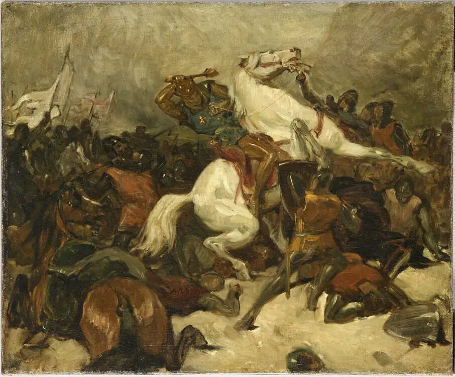 Reproduction du tableau « Scène de bataille - Eugène Delacroix » par Alpha Reproduction en peinture à l’huile