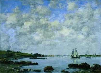 Reproduction du tableau « Sur la Meuse - Eugène Boudin » par Alpha Reproduction en peinture à l’huile
