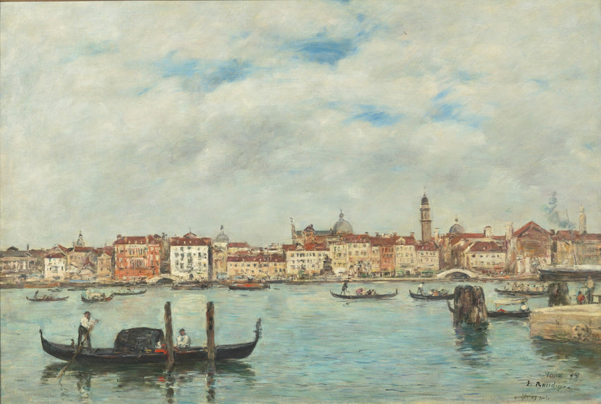 Reproduction du tableau « Venise. Quai des esclavons - Eugène Boudin » par Alpha Reproduction en peinture à l’huile