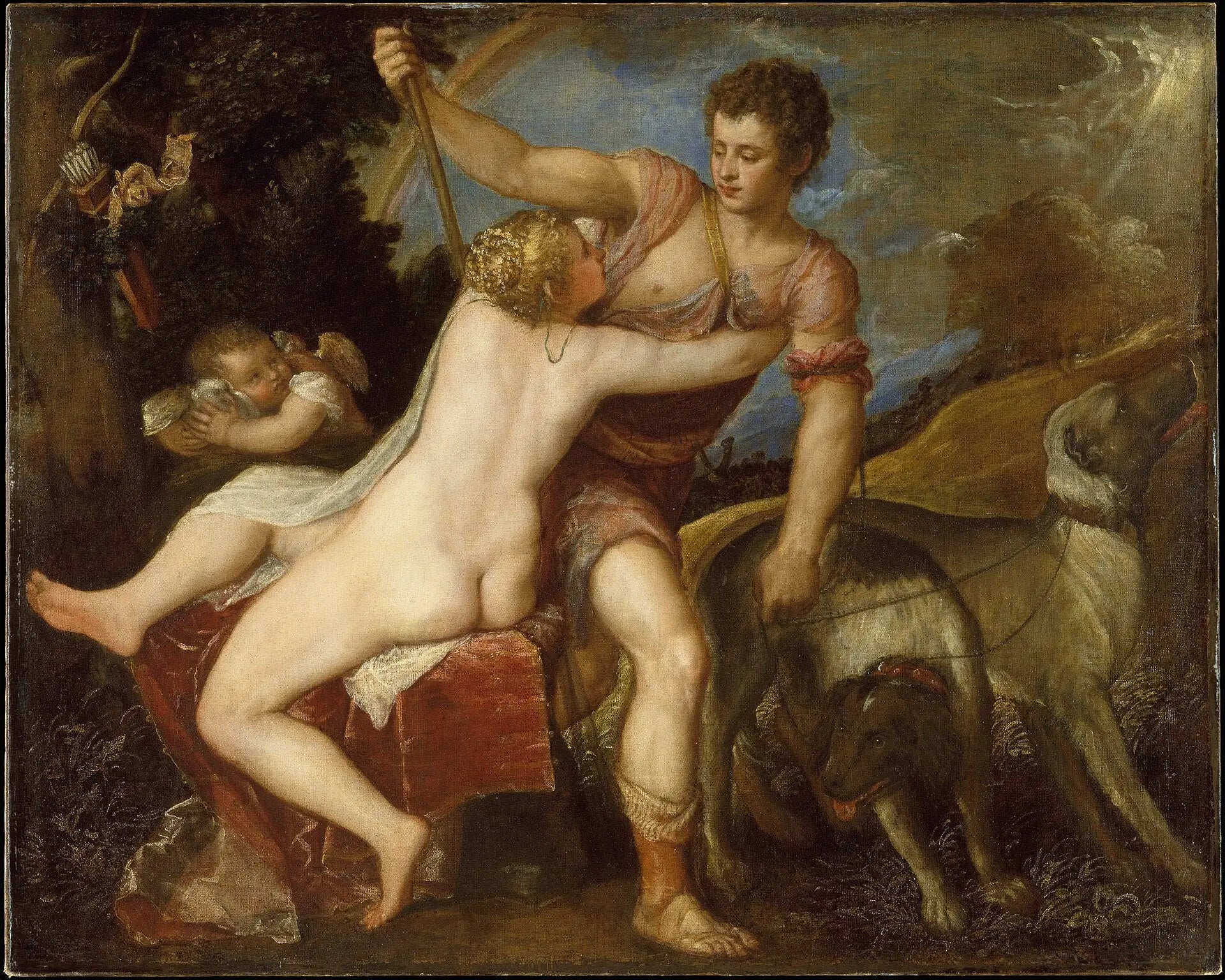 Vénus et Adonis - Titian - Alpha Reproduction