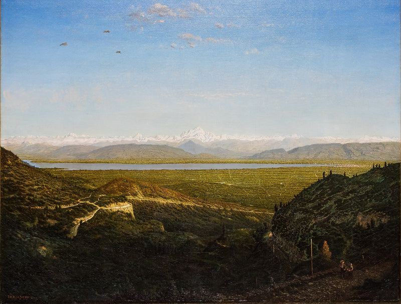 Vue du Mont Blanc, vue depuis La Faucille - Théodore Rousseau