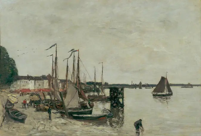 Reproduction du tableau « port d'Anvers - Eugène Boudin » par Alpha Reproduction en peinture à l’huile