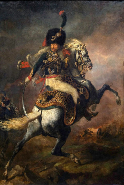 Reproduction du tableau « Officier de chasseurs à cheval de la garde impériale chargeant - Théodore Géricault » par Alpha Reproduction en peinture à l’huile