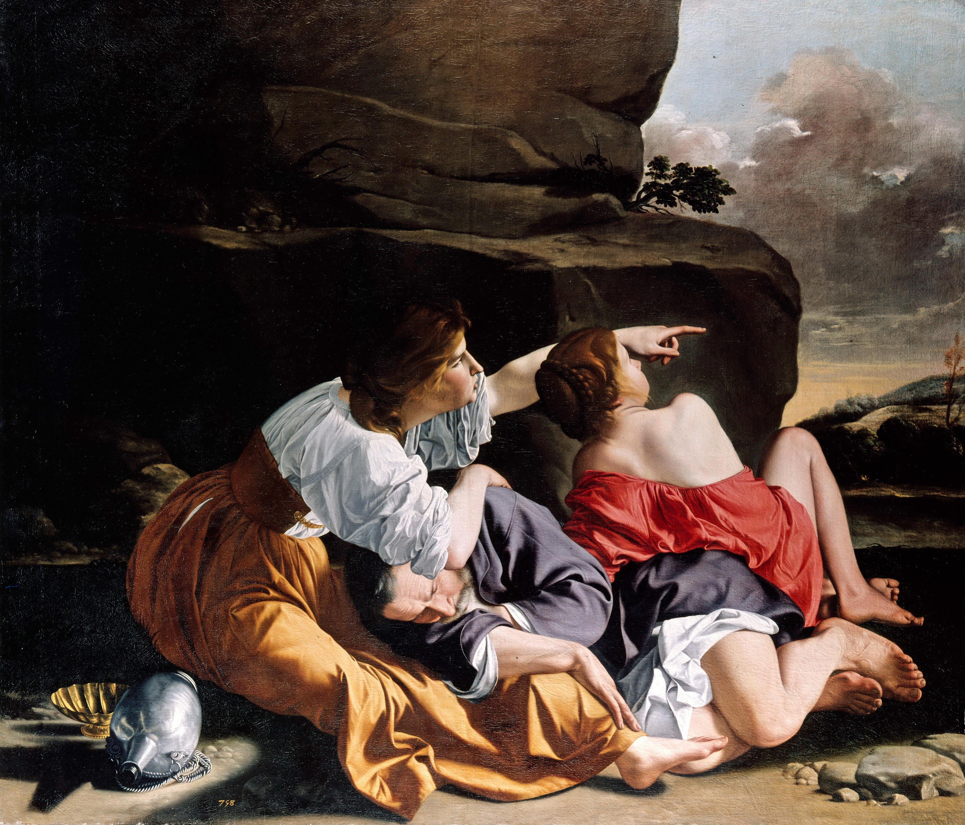 Loth et ses filles. - Orazio Gentileschi