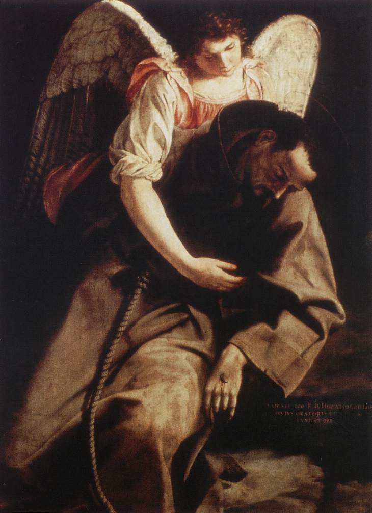 Saint François et l'Ange - Orazio Gentileschi