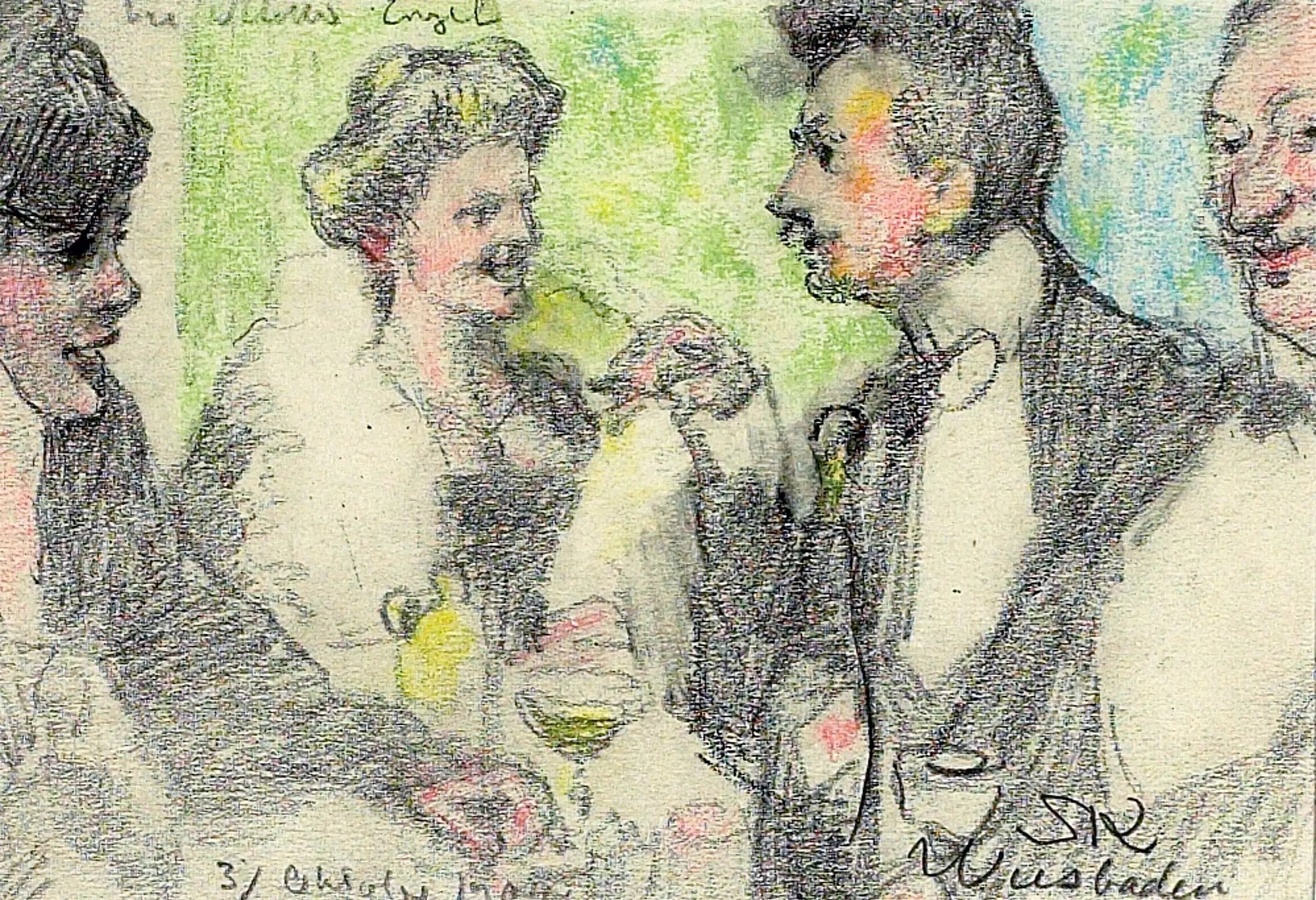 Dîner à Wiesbaden Allemagne. - Peder Severin Krøyer - Alpha Reproduction