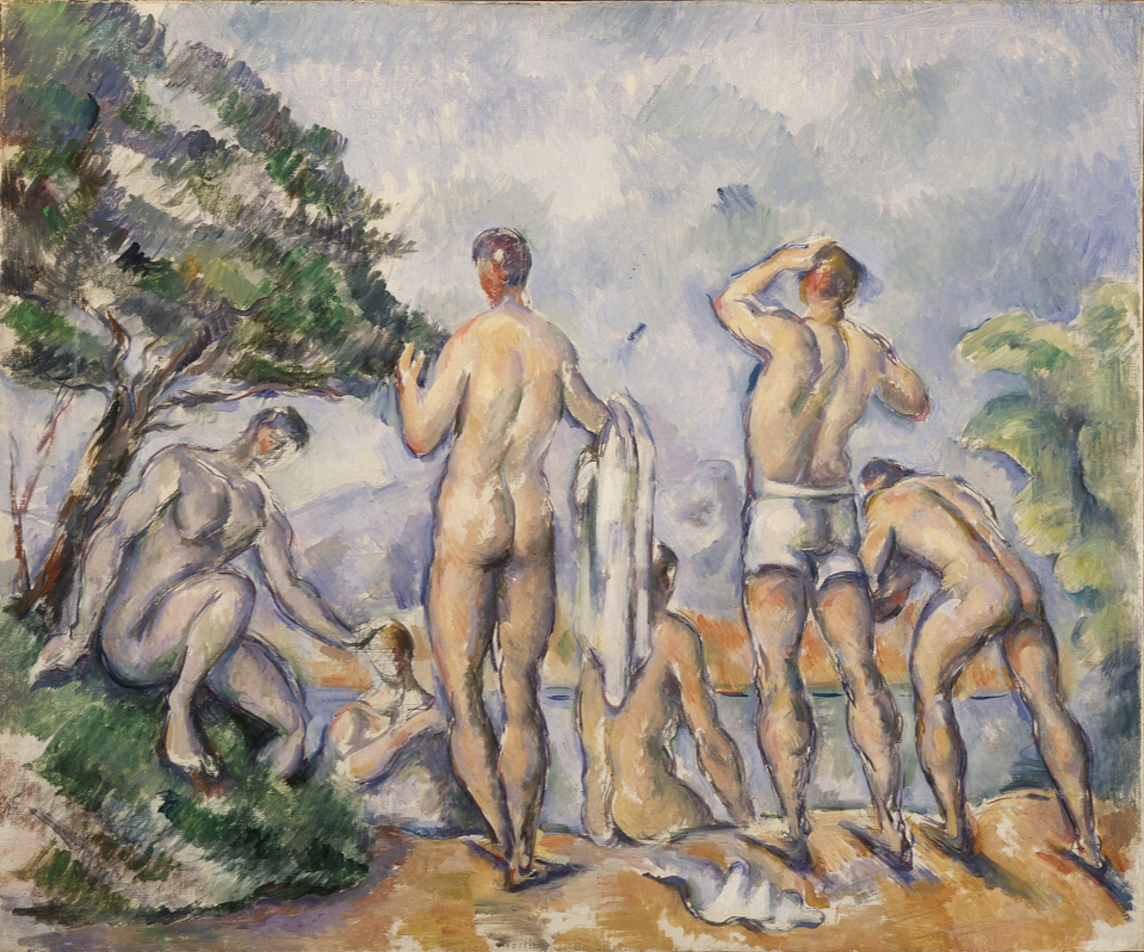 Reproduction du tableau « Baigneurs - Paul Cézanne » par Alpha Reproduction en peinture à l’huile