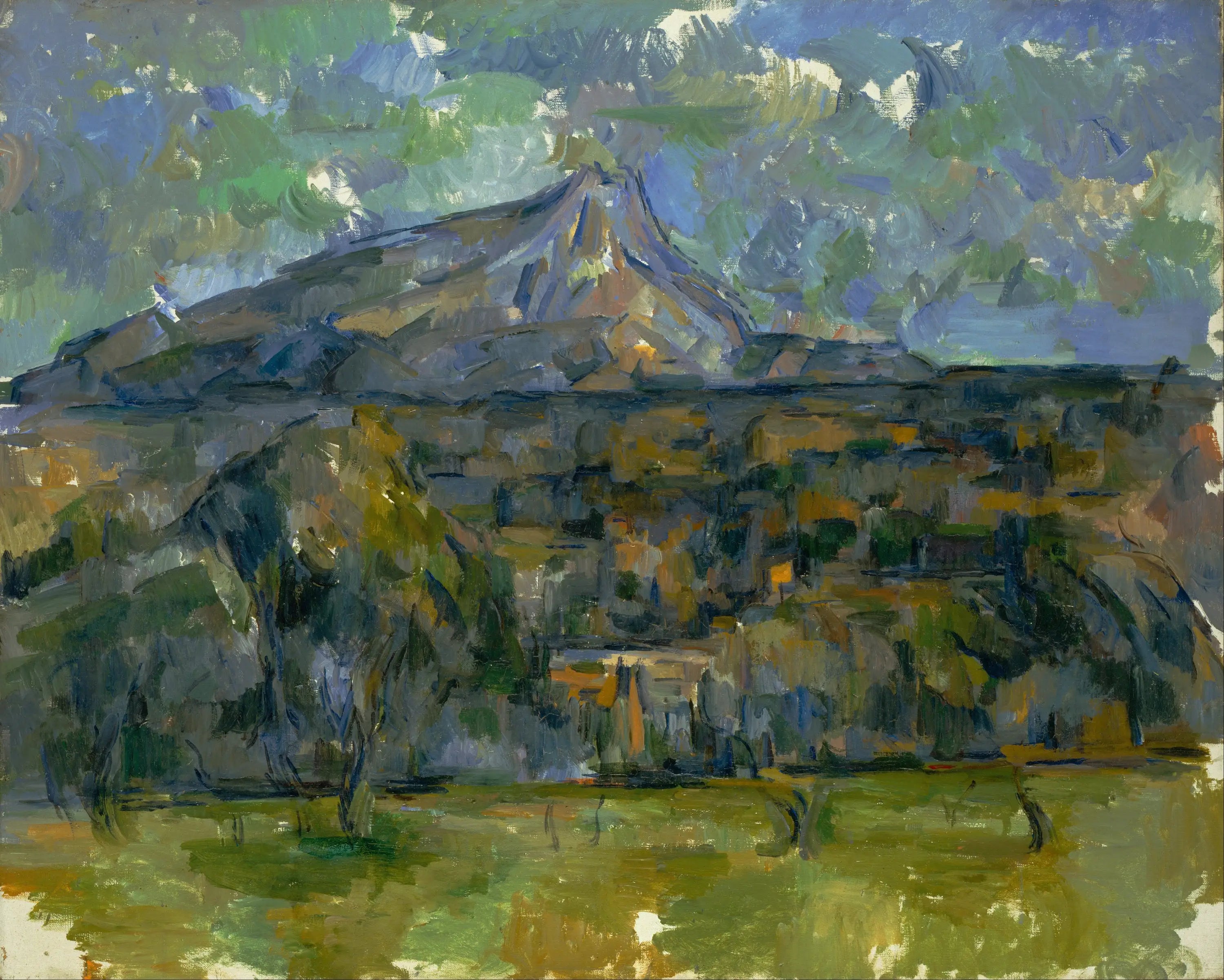 Reproduction du tableau « La Montagne Sainte-Victoire vue des Lauves - Paul Cézanne » par Alpha Reproduction en peinture à l’huile