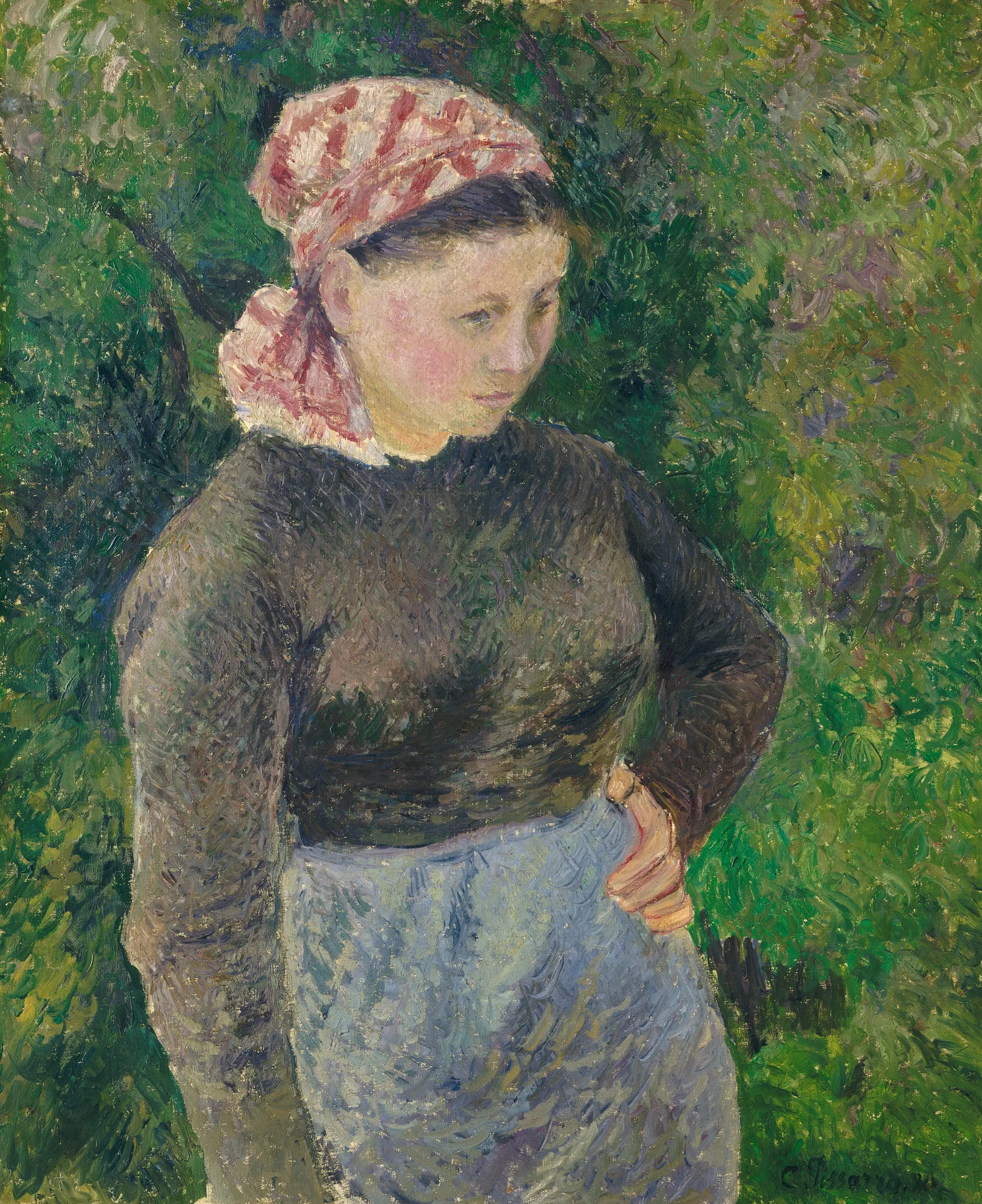 Reproduction du tableau « Paysanne - Camille Pissarro » par Alpha Reproduction en peinture à l’huile