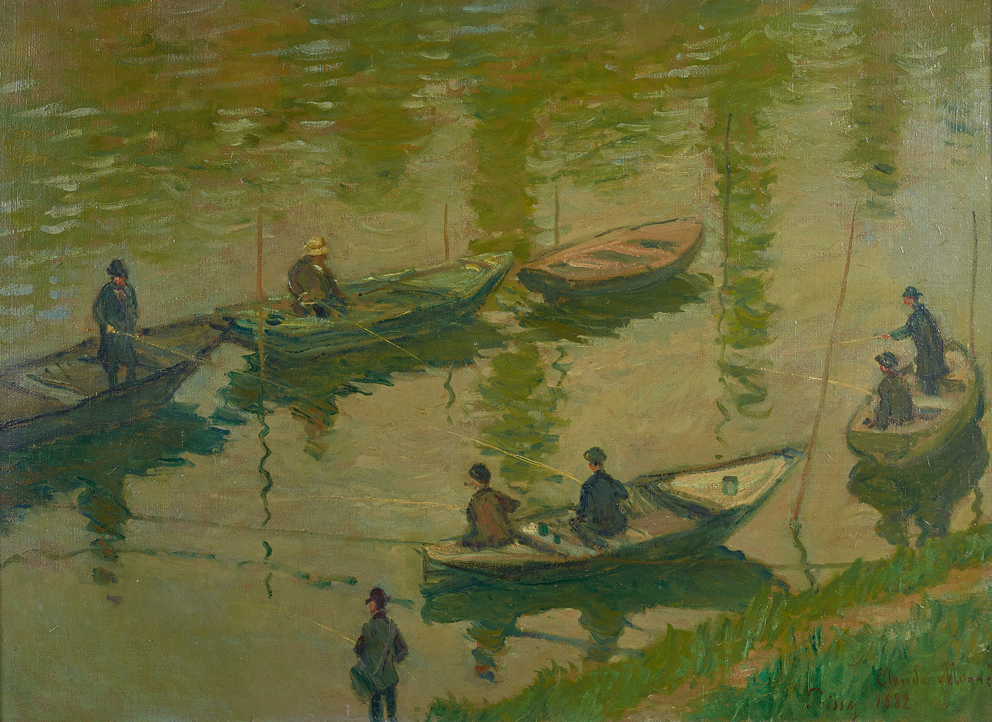 🎣 דייגים בסן בפואסי – קלוד מונה (1882)