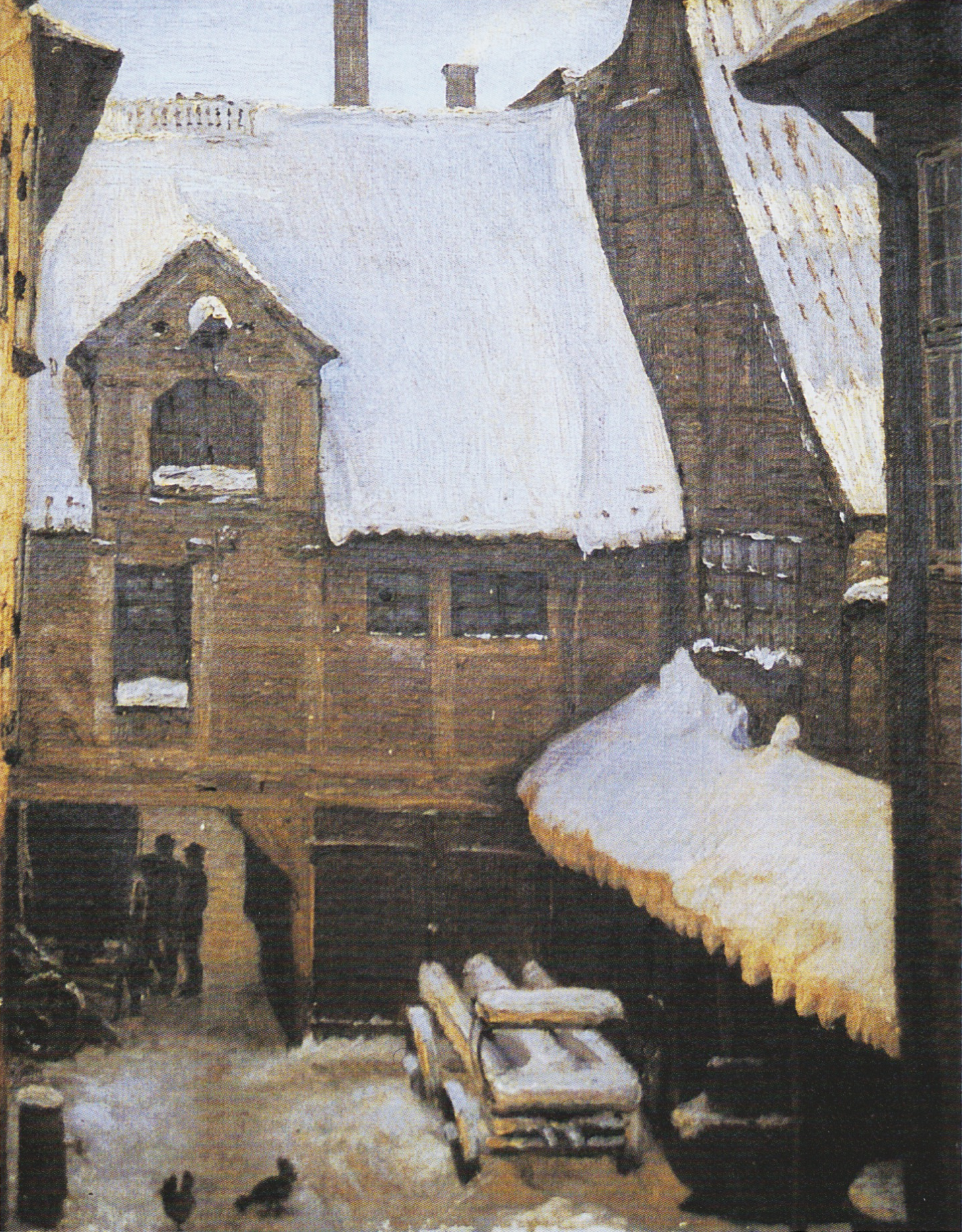 Vue hivernale à la maison de Mikkel Vibe (également connue sous le nom de maison de Sigvert Grubbe) sur Strandgade à Christianshavn, Copenhague. - Peder Severin Krøyer