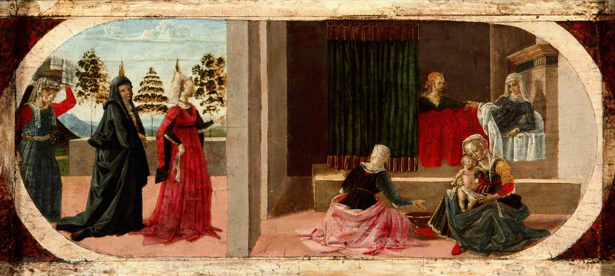 La Naissance de la Vierge - Pietro Perugino