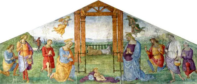 La Nativité: La Vierge Saint Joseph et les bergers adorant l’Enfant Jésus - Pietro Perugino - Alpha Reproduction