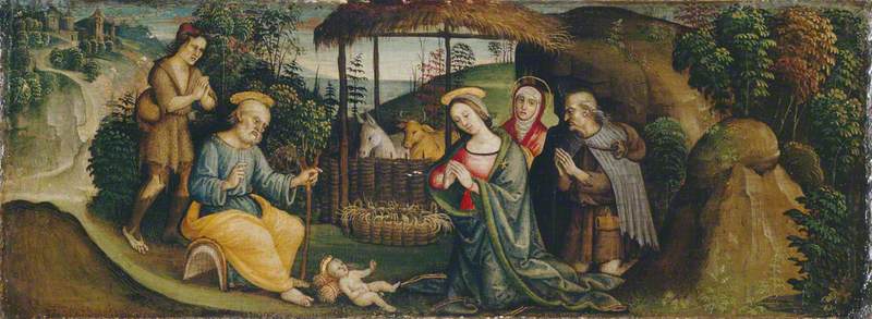 La Nativité avec sainte Brigitte - Pietro Perugino